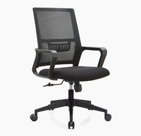 Chaise de bureau ergonomique moderne à dossier mi-haut en maille, pivotante et réglable en hauteur, pour seniors