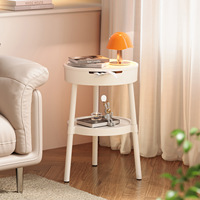 Table d'appoint multifonctionnelle en plastique de style nordique créatif pour salon, chambre à coucher, balcon
