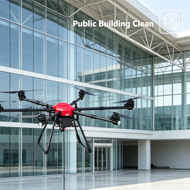 Compact Intelligent Continuous Stable Water Output Six Axis Large Farm Zone Agricultural Roof Overall Cleaning Drone