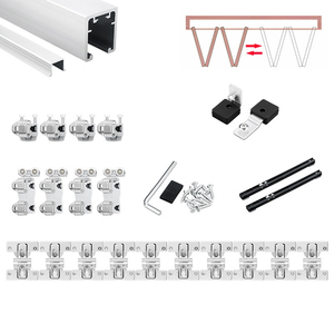 Top bán Heavy Duty gấp cửa Kit có thể điều chỉnh pivot bản lề hệ thống cho trượt Closet & Room Divider gấp cửa phần cứng - Product Image 5