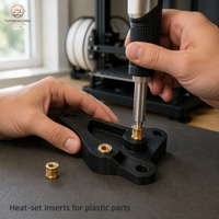 Inserts Panas Berbahan Kuningan, Inserts Berulir untuk Pencetakan 3D, Insert Nut Knurled Press Fit untuk Bagian PLA ABS PETG
