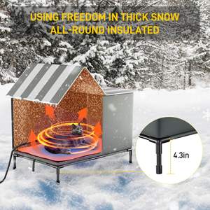 Nueva casa para mascotas con calefacción al aire libre, resistente a la intemperie, cálida, cama para dormir para perros, invierno, cachorros, gatos, casa, cama, criadero - Product Image 3