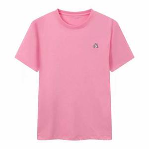 T-shirts pour femmes de haute qualité à col en V et manches courtes, personnalisés, en coton, T-shirts brodés pour femmes, T-shirts de créateurs en gros pour femmes - Product Image 1