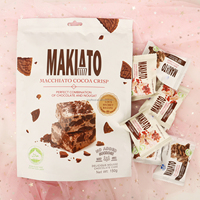 Vente directe du fabricant OEM de nougat de Taiwan, saveur chocolat, nougat croustillant
