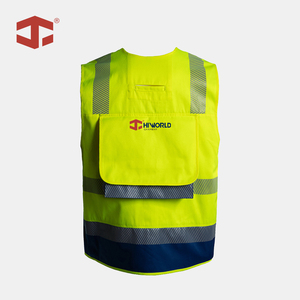 Gilet haute visibilité pour homme JIADE, nouvelle matière, vert, fermeture éclair, résistant à l'eau, vêtements de sécurité réfléchissants pour travaux de construction - Product Image 3
