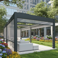 Pergola rétractable en aluminium sur mesure de qualité supérieure, gazebo bioclimatique extérieur de haute qualité avec installation facile