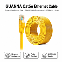 Cordon de brassage Cat5e RJ45 rond le plus vendu, sans emmêlement, 5m 10m 20m 30m 50m, CCA UTP FTP SFTP multibrins pour salle serveur et switch