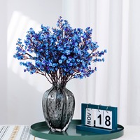 Vase multicolore en gypsophile, arrangement floral pour salon, décoration de mariage, décoration de la maison, fleur artificielle en soie