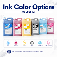 Encre Solvant CMYK LC LM Compatible pour Têtes d'Impression SK4 SPT510 1020, Encre d'Impression pour Toile de Boîte Lumineuse Extérieure, Personnalisation OEM Disponible