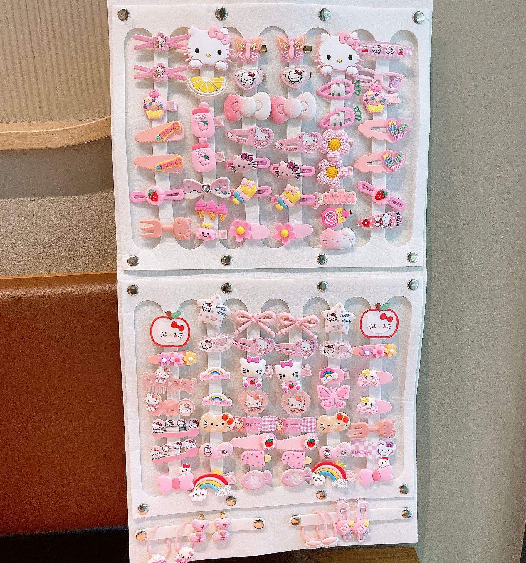 ถุงเก็บของสีชมพู1ใบรวมกิ๊บติดผม