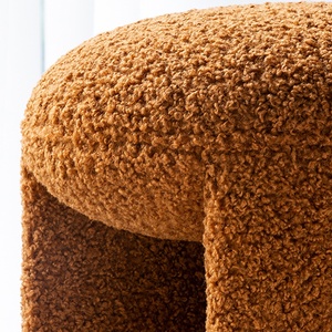 Mobilier moderne de salon tabouret confortable pour vestiaire et chaussure meubles de maison tabouret bas en fourrure de laine d'agneau pouf pour chambre à coucher - Product Image 4