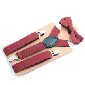 Set <span class=keywords><strong>Bretelle</strong></span> e Papillon alla Moda per Bambini, Accessori per Spettacoli Scolastici, <span class=keywords><strong>Bretelle</strong></span> Monocolore 2.5x60cm per Bambini - Product Image 3
