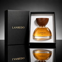 Flacon de parfum personnalisé 30ml 50ml 100ml, flacon de parfum de luxe vide, flacon de parfum rond en verre transparent avec pompe pulvérisatrice et boîte cadeau