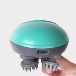 Brosse de massage du cuir chevelu électrique portable mini rechargeable USB en silicone avec logo personnalisé - Product Image 4
