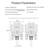 Cable Serial DB9 de 9 Pines RS232 para Monitor de Computadora, Cable de Datos para Puerto COM, Máquina de Grabado, Conexión Directa