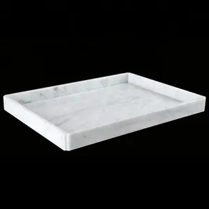 Wholesale Fast shipping top quality hotel supply Customized durable acrylic tray marble serving tray