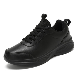Chaussures de marche en cuir véritable marron à lacets, bout rond, doublure en maille respirante, semelle intermédiaire en EVA, semelle extérieure en caoutchouc, toutes saisons - Product Image 6