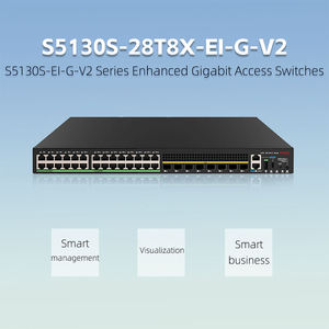 Switch Ethernet Gigabit Géré 24 Ports S5130S-28T8X-EI-G-V2 avec 6x 10G SFP+ Uplink, Commutateur Réseau d'Entreprise Montable en Rack - Product Image 1