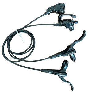 Hydraulic Disc Brakes For Mountain <b>Road</b> Bike Front And Rear Set Black Forged Aluminum Mineral Oil - Product Image 1