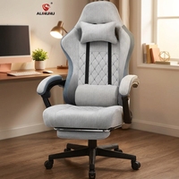 Chaise de jeu en tissu à prix de gros pour usage domestique, chaise d'ordinateur ergonomique à dossier haut avec dossier inclinable