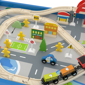 Đa-Chức Năng Đồ Chơi Gỗ Bé Tùy Chỉnh Giáo Dục Đường Sắt Đồ Chơi Bằng Gỗ Theo Dõi <span class=keywords><strong>Train</strong></span> <span class=keywords><strong>Set</strong></span> Bảng Cho Trẻ Em - Product Image 2