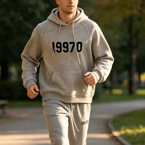 Sudadera con capucha unisex <span class=keywords><strong>Fear</strong></span> American de estilo vintage, corte regular, con cremallera, 300 g/m², forro polar de rizo CVC, transpirable, para invierno - Product Image 1