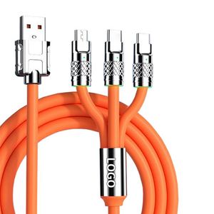 สายชาร์จเร็วแบบ 3 in 1 120W USB 6A สำหรับองค์กร (ขายส่ง) - Product Image 1