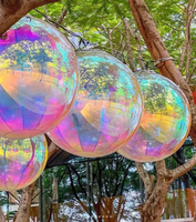 Ballon à bulles réutilisable de boule de miroir gonflable extérieure et intérieure personnalisée commerciale pour la décoration de mariage de fête d'événements