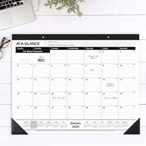 Calendrier de bureau 2026, mensuel, format bloc de bureau, 21-3/4" x 17", <span class=keywords><strong>grand</strong></span> format, blocs lignés - Product Image 3