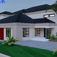 Low Cost Long Life LGS Maison préfabriquée Villas Maison résidentielle 200 ㎡  Zone de résidence au Nigeria