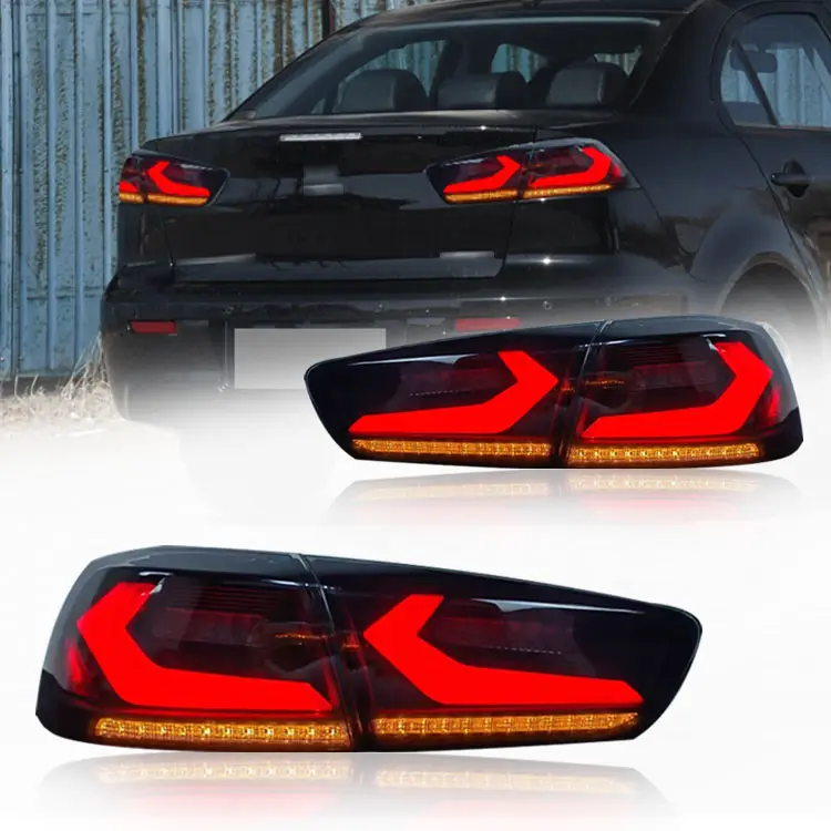 Luz traseira modificada automotiva, luz posterior de led para mitsubishi lancer ex 2010 - 2016