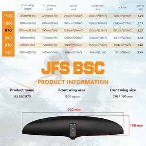 บอร์ดไฮโดรฟอยล์ Axis Series BSC 970 คาร์บอนเต็มแผ่น ขนาดปีก 1501 ตารางเซนติเมตร ปีกหน้าแบบ Glider สำหรับเล่น SUP เซิร์ฟ และไคท์ฟอยล์ในทะเล JF - Product Image 3