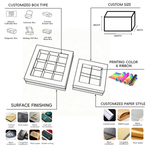 Boîte cadeau personnalisée en carton recyclable avec couvercle et base, pour baklava et dattes, avec fenêtre transparente, design gratuit - Product Image 5