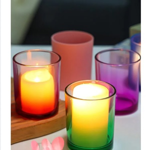 Luxury Gradient Candle Jar With Lids Customized Crystal Glass Candle Vessel Decor Packaging <b>Large</b> Clear Empty Candle Containers - Product Image 3
