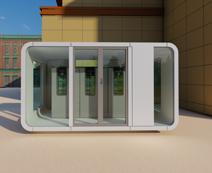 Casa Prefabricada Minimalista con Estructura de Acero, Tipo Apple Pod, Oficina Móvil Portátil para Glamping y Uso en Parques - Product Image 4