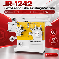Imprimante Flexo JR-1242 Haute Efficacité 6 Couleurs pour Étiquettes de Vêtements, Machine d'Impression Rouleau à Rouleau pour Rubans