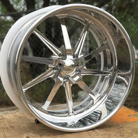 Nouvelles jantes RCSR design profond multi-rayons 18-22 26 24 pouces chromées polies sur mesure pour Chevrolet Camaro Corvette