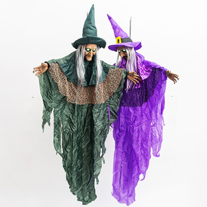 Décorations extérieures pour <span class=keywords><strong>Halloween</strong></span> Animated Talking Witch Red Eyes Haunted House Creep Prop - Product Image 2
