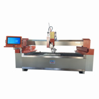 Machine à jet d'eau 5 axes ESL50-AB 5X 4200 bar 35KW pour le marbre, le verre, le métal, équipement de découpe à jet d'eau 6000 PSI