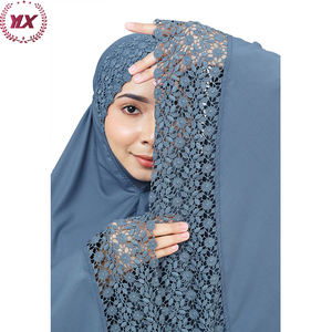 <span class=keywords><strong>Robe</strong></span> Abaya longue en Satin à imprimé Floral pour femmes musulmanes, vêtements de prière Jilbab Khimar - Product Image 2