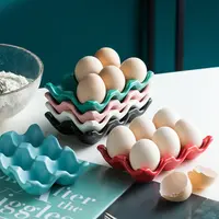 สร้างสรรค์ครัวครัวเรือนเซรามิกบนโต๊ะอาหารถาดไข่