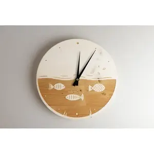 Spruce <b>wood</b> <b>wall</b> <b>clock</b> sustainable merchandising - Product Image 2