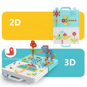 466 pièces DIY perceuse électrique outil jouets auto-assemblage blocs de construction blocs de vis créatifs jouet pour enfants avec tournevis - Product Image 3