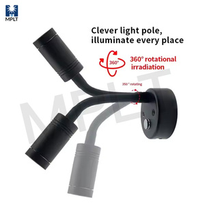 12-24V DC <span class=keywords><strong>LED</strong></span> RV nội thất <span class=keywords><strong>Dimmable</strong></span> cạnh giường ngủ đọc ánh sáng đèn với USB sạc linh hoạt cổ ngỗng Motorhome Caravan xe tải du thuyền - Product Image 3