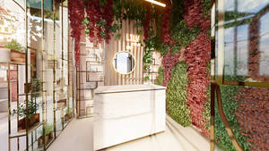 Escaparate de tienda de cosméticos elegante Mostrador de tienda de perfumes de lujo con iluminación LED Diseño de tienda de maquillaje popular - Product Image 2