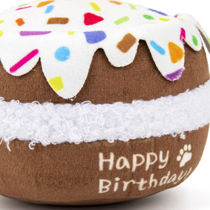 Giocattolo all'ingrosso del cane per animali domestici decorazione della candela della torta di compleanno del cane della ragazza del ragazzo dei regali cigolanti del peluche del cane giocattolo della torta di compleanno - Product Image 3