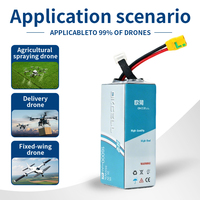 Batterie Lipo 6S personnalisée en pack souple 16000mah 22000mah 30000mah, batterie lithium-ion rechargeable durable pour drone agricole/UAV