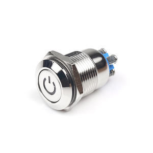 16 מ "מ spdt <span class=keywords><strong>12v</strong></span> ירוק הוביל טבעת הכוח סמל ip67 רגעיות מוארת לוח הבקרה - Product Image 1