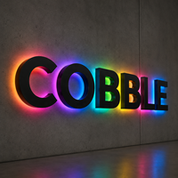 Enseigne intérieure pour entreprise, acrylique personnalisé avec LED, éclairage mural en acrylique pour lettres 3D, logo lumineux 3D rétroéclairé personnalisé