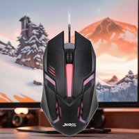 Souris de jeu optique JEDEL M66 ergonomique, filaire USB, éclairage LED 3D, 100 DPI, pour PC, ordinateur portable et ordinateur de bureau – Nouveauté très prisée